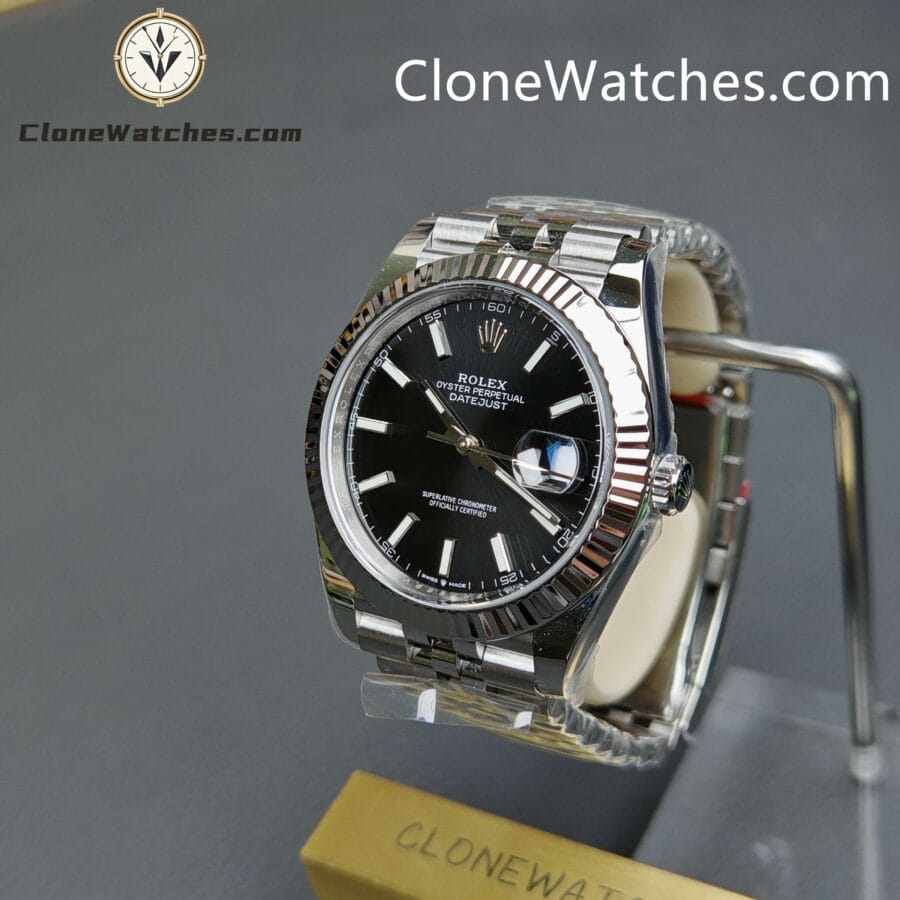 Rolex Super Clone Watches 1:1 DateJust Black Dial M126334 Jubilee 41MM 3235 Movement - Image 3