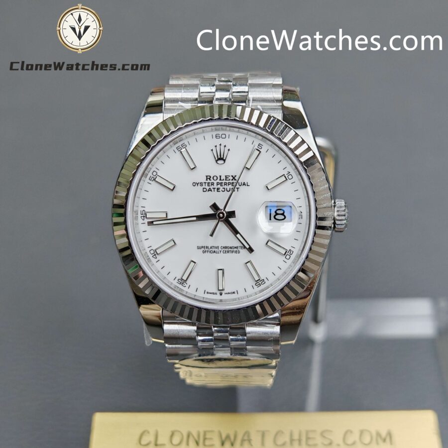 Super Clone Watches – Rolex DateJust White Dial M126334 – Jubilee