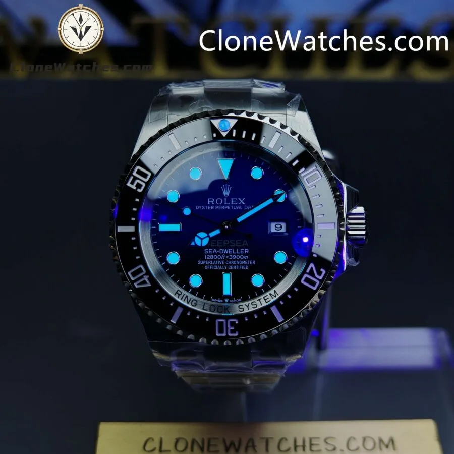 Rolex Super Clone Watches 1:1 Deepsea Sea Dweller Gradient Blue Dial M126660 3235 Movement - Image 2