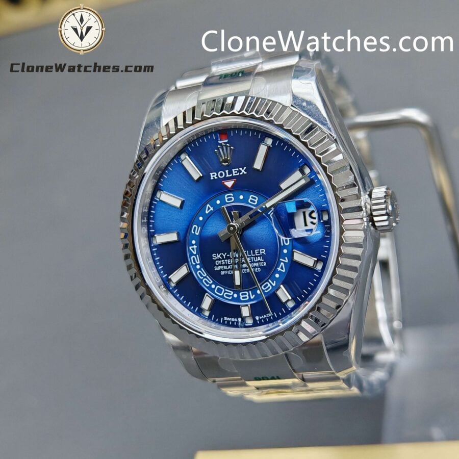 Rolex Super Clone Watches 1:1 Sky Dweller Blue Dial Oyster M336934 9002 Movement - Image 3