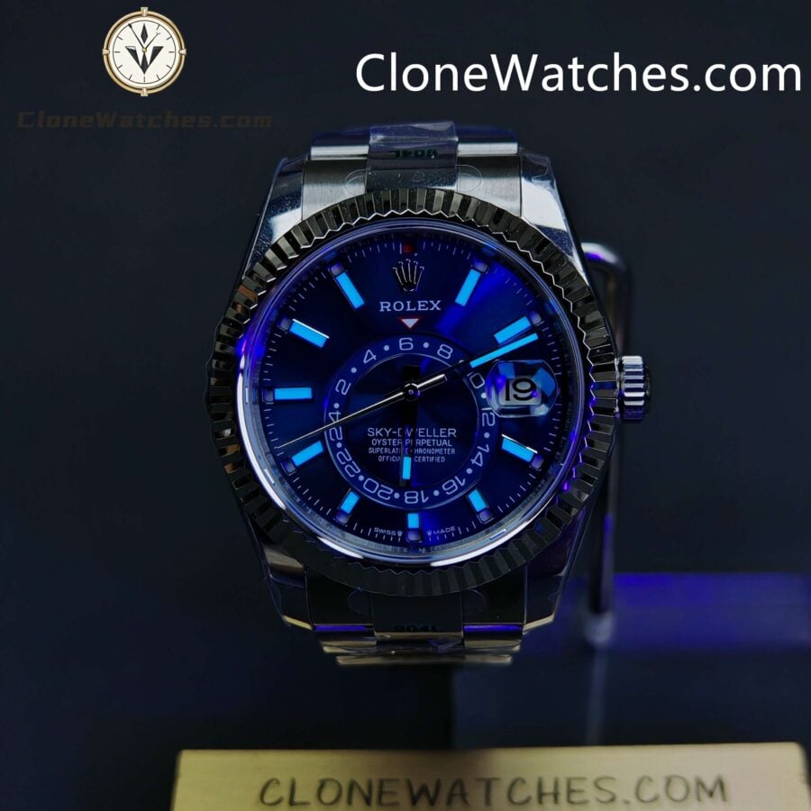 Rolex Super Clone Watches 1:1 Sky Dweller Blue Dial Oyster M336934 9002 Movement - Image 2