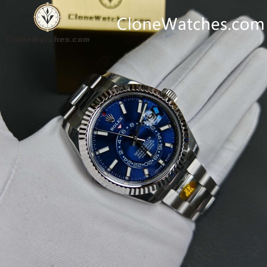 Rolex Super Clone Watches 1:1 Sky Dweller Blue Dial Oyster M336934 9002 Movement - Image 5