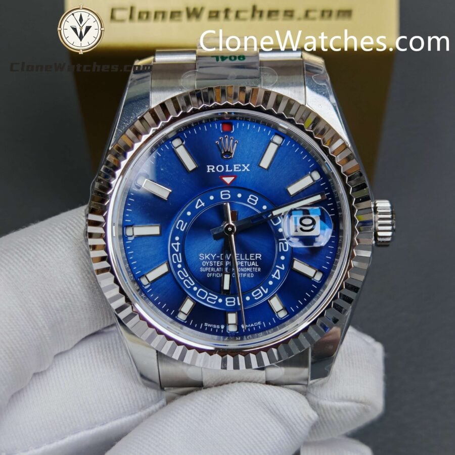 Rolex Super Clone Watches 1:1 Sky Dweller Blue Dial Oyster M336934 9002 Movement - Image 4