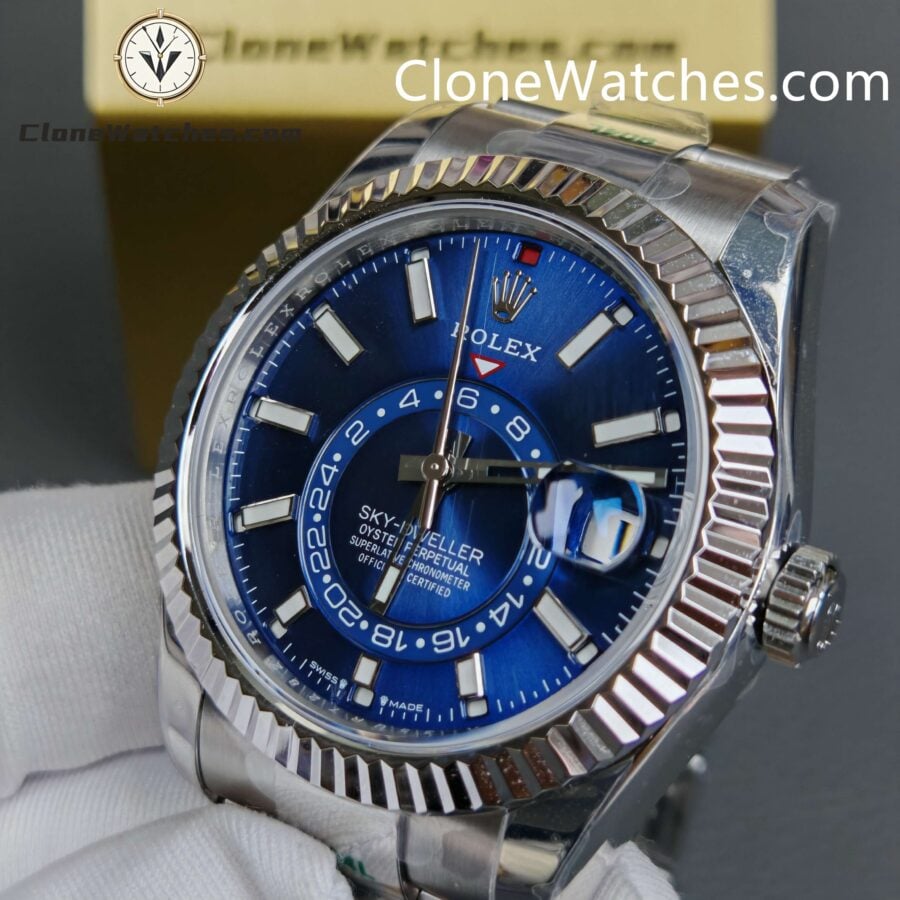 Rolex Super Clone Watches 1:1 Sky Dweller Blue Dial Oyster M336934 9002 Movement - Image 6