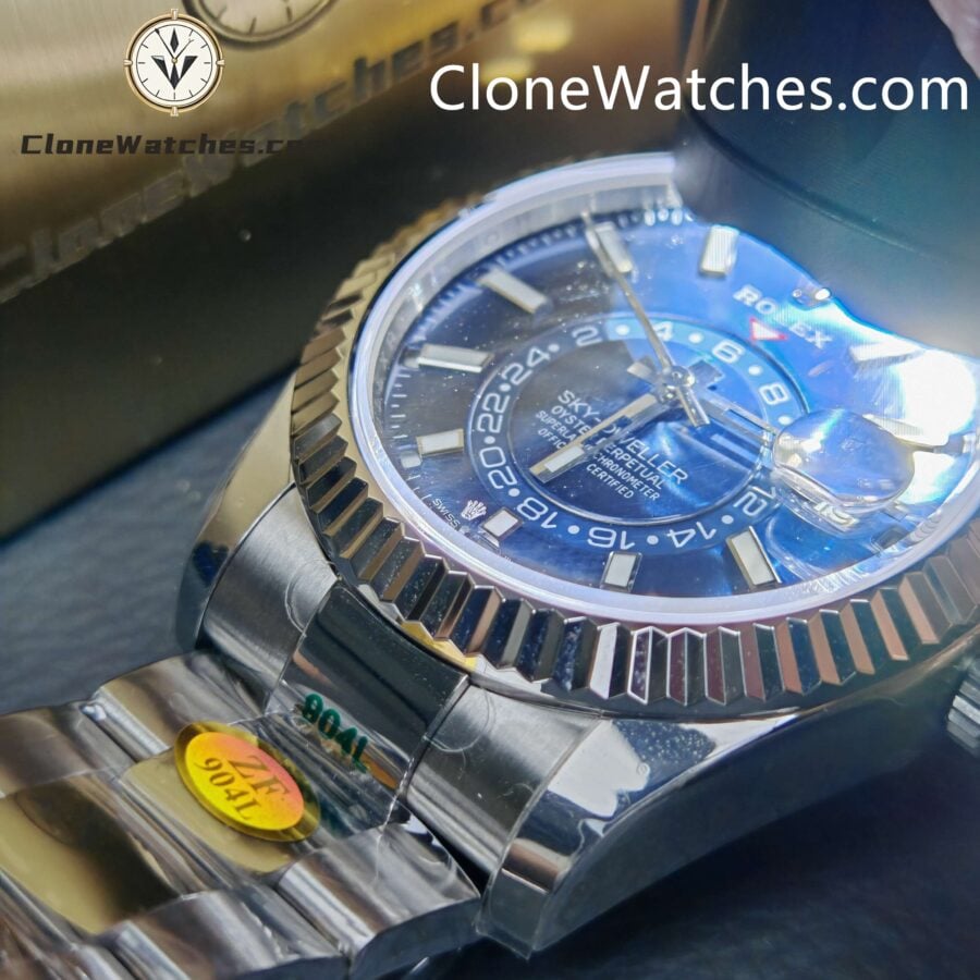 Rolex Super Clone Watches 1:1 Sky Dweller Blue Dial Oyster M336934 9002 Movement - Image 8