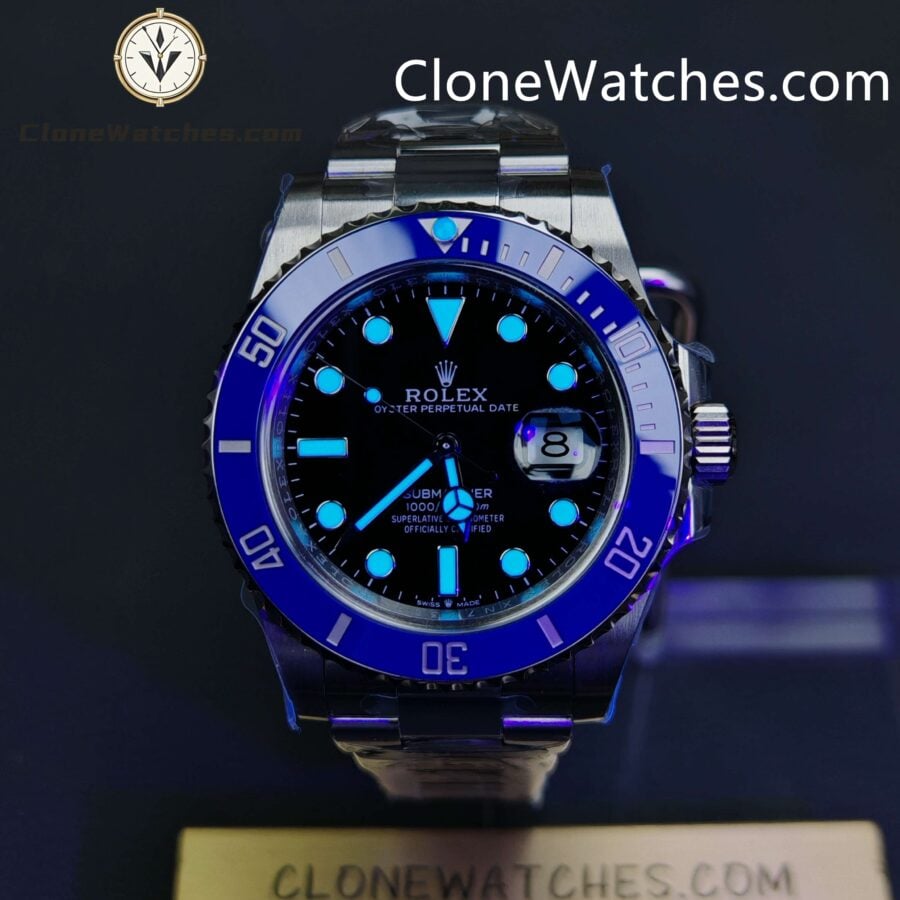 Rolex Super Clone Watches 1:1 Submariner Blue Bezel m126619lb 3235 Movement - Image 2