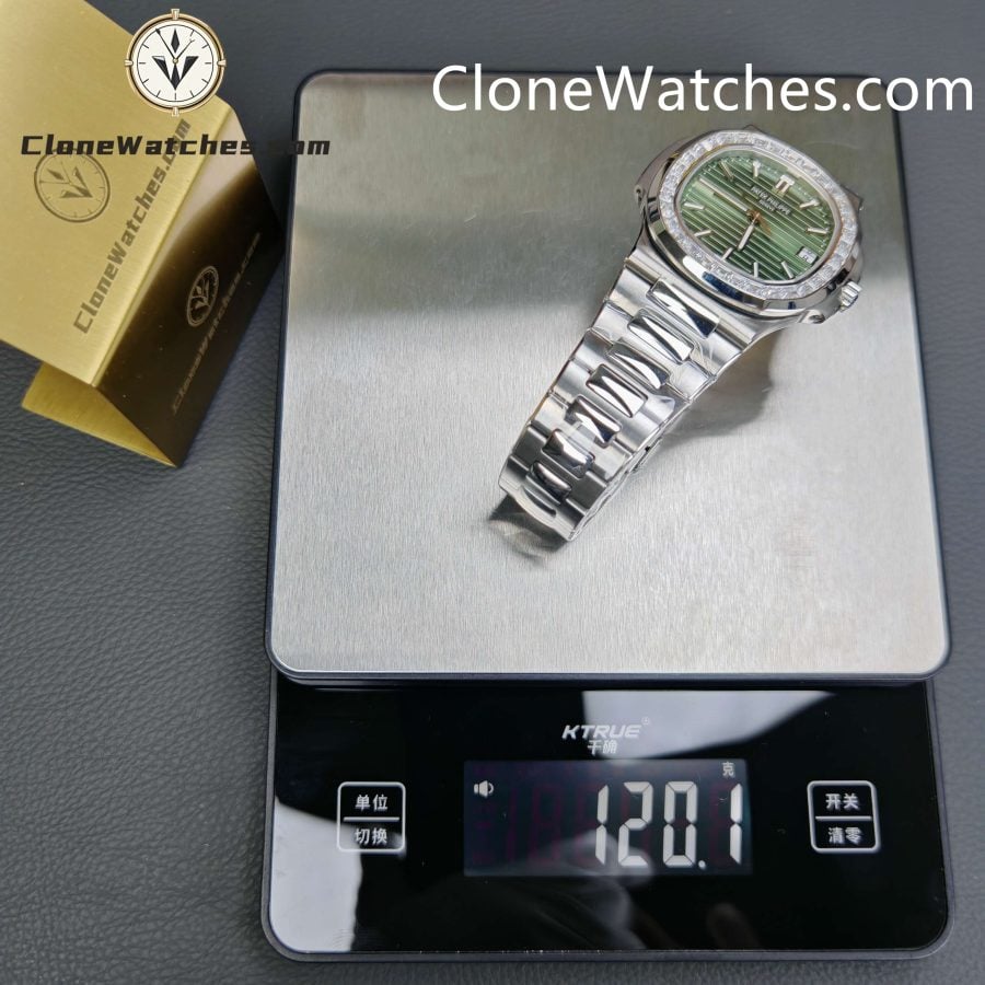 Patek Philippe Super Clone Watches 1:1 Nautilus 5711 Green Dial Diamond Bezel - Image 14