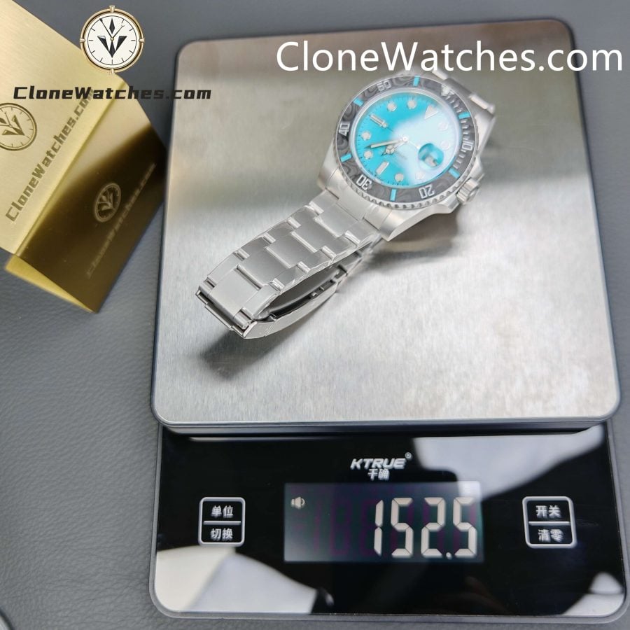 Rolex Super Clone Watches 1:1 DIW Aquamarine Tiffany Blue Dial Submariner Carbon Bezel 3135 Movement - Image 17