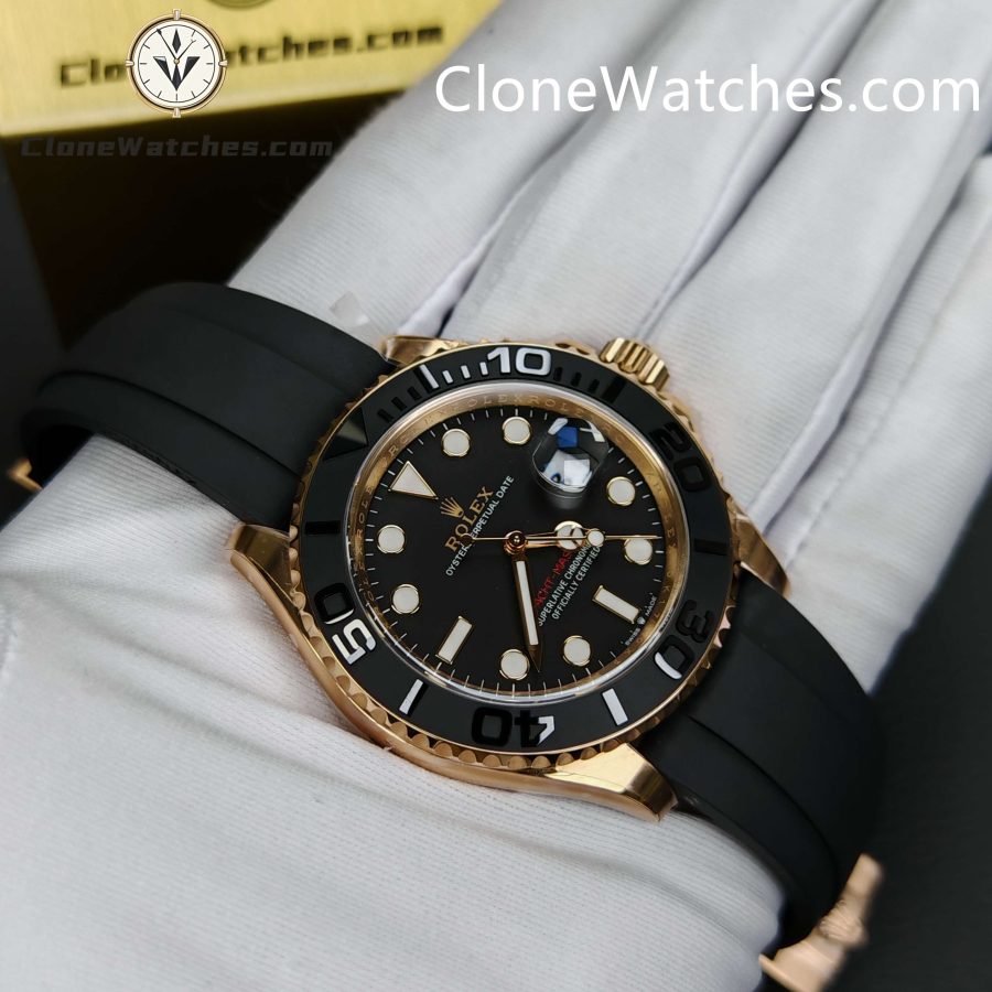 Rolex Super Clone Watches 1:1 Yacht Master 18k Rose Gold 226658 3235 Movement - Image 6