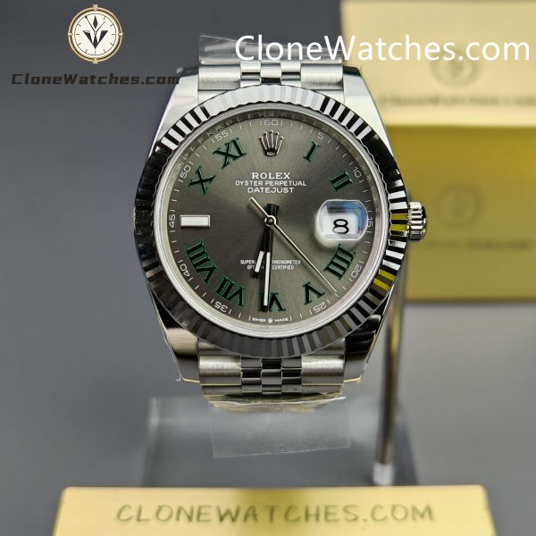 Super Clone Watches – Rolex DateJust Grey Roman Dial M126334 – Jubilee