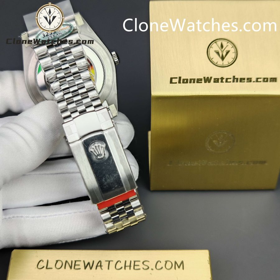 Rolex Super Clone Watches 1:1 DateJust Grey Roman Dial Jubilee 41MM M126334 3235 Movement - Image 15