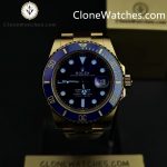 Rolex Super Clone Watches 1:1 18K Gold Blue Dial Submariner 126618LB 3235 Movement - Image 2