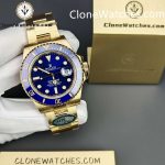 Rolex Super Clone Watches 1:1 18K Gold Blue Dial Submariner 126618LB 3235 Movement - Image 5