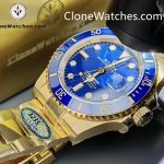 Rolex Super Clone Watches 1:1 18K Gold Blue Dial Submariner 126618LB 3235 Movement - Image 8