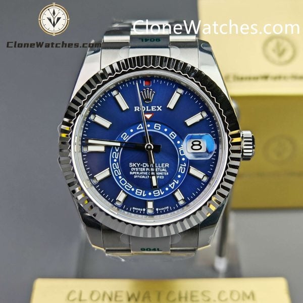 Super Clone Watches – Rolex Sky-Dweller Blue Dial M336934 – Oyster