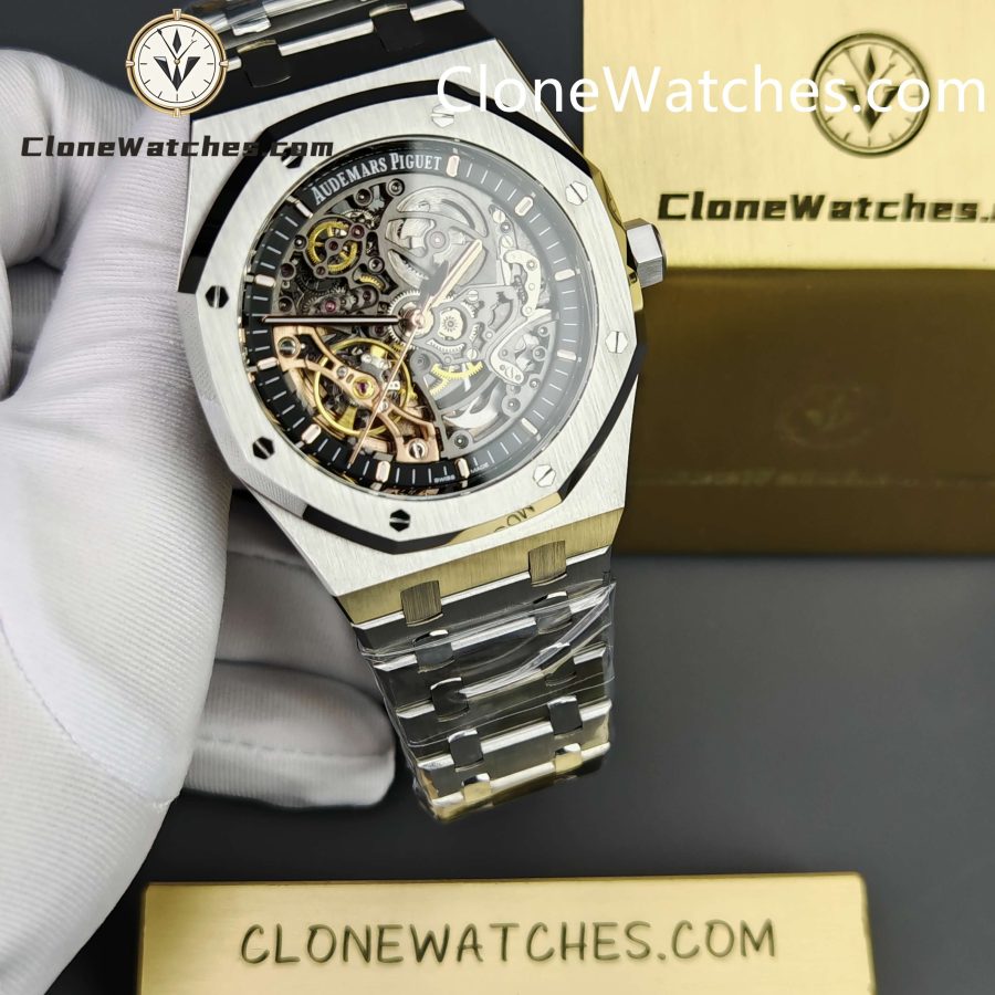 Audemars Piguet Super Clone Watches 1:1 Royal Oak 15407 Skeleton Dial - Image 4