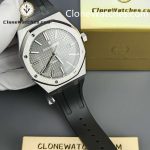 Audemars Piguet Super Clone Watches 1:1 Royal Oak 15400 Grey Dial Rubber Strap - Image 4