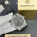 Audemars Piguet Super Clone Watches 1:1 Royal Oak 15400 Grey Dial Rubber Strap - Image 6