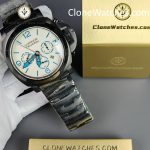 Panerai Super Clone Watches 1:1 White Dial Black Bracelet 44mm - Image 4