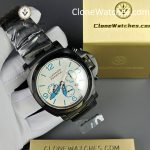 Panerai Super Clone Watches 1:1 White Dial Black Bracelet 44mm - Image 5