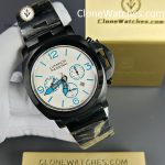 Panerai Super Clone Watches 1:1 White Dial Black Bracelet 44mm - Image 6
