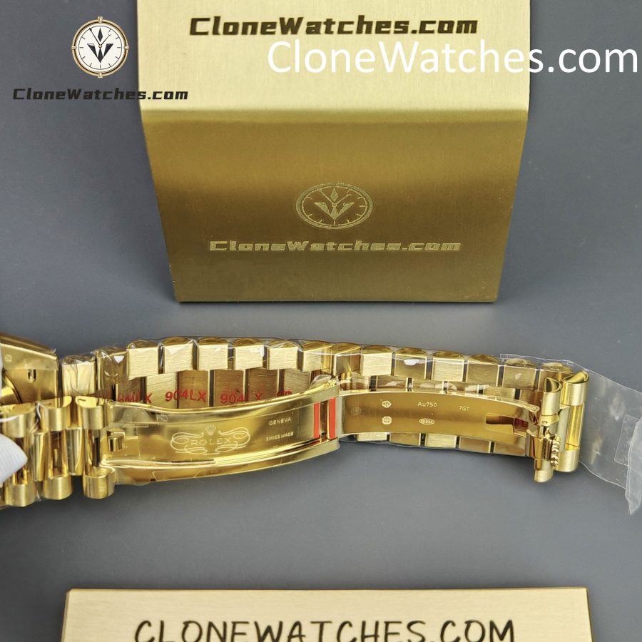 Rolex Super Clone Watches 1:1 Day Date 18K Gold White Dial 40mm m228238-0042 3255 Movement - Image 10