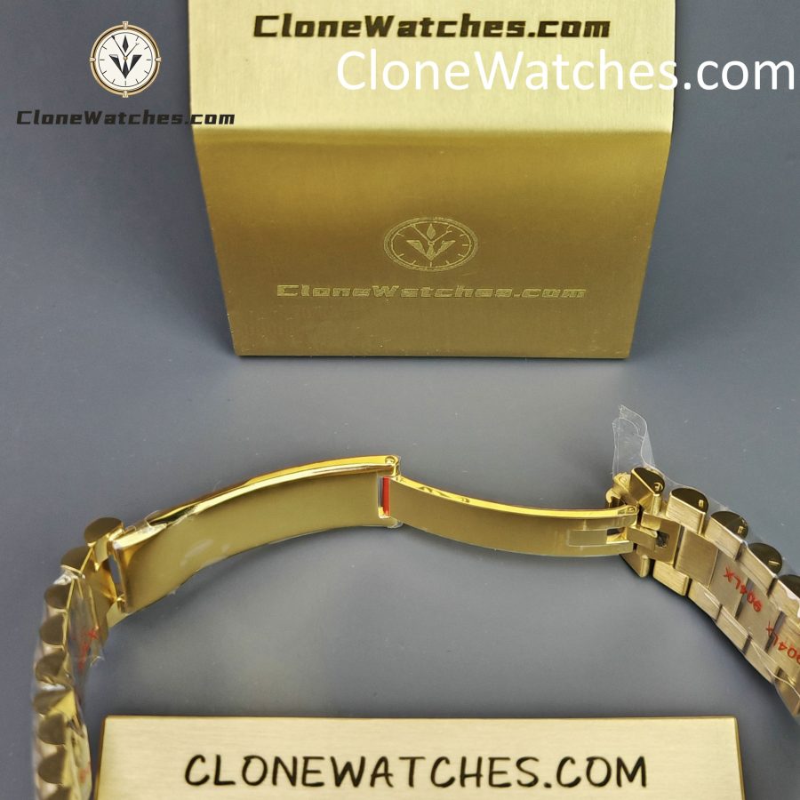 Rolex Super Clone Watches 1:1 Day Date 18K Gold White Dial 40mm m228238-0042 3255 Movement - Image 11