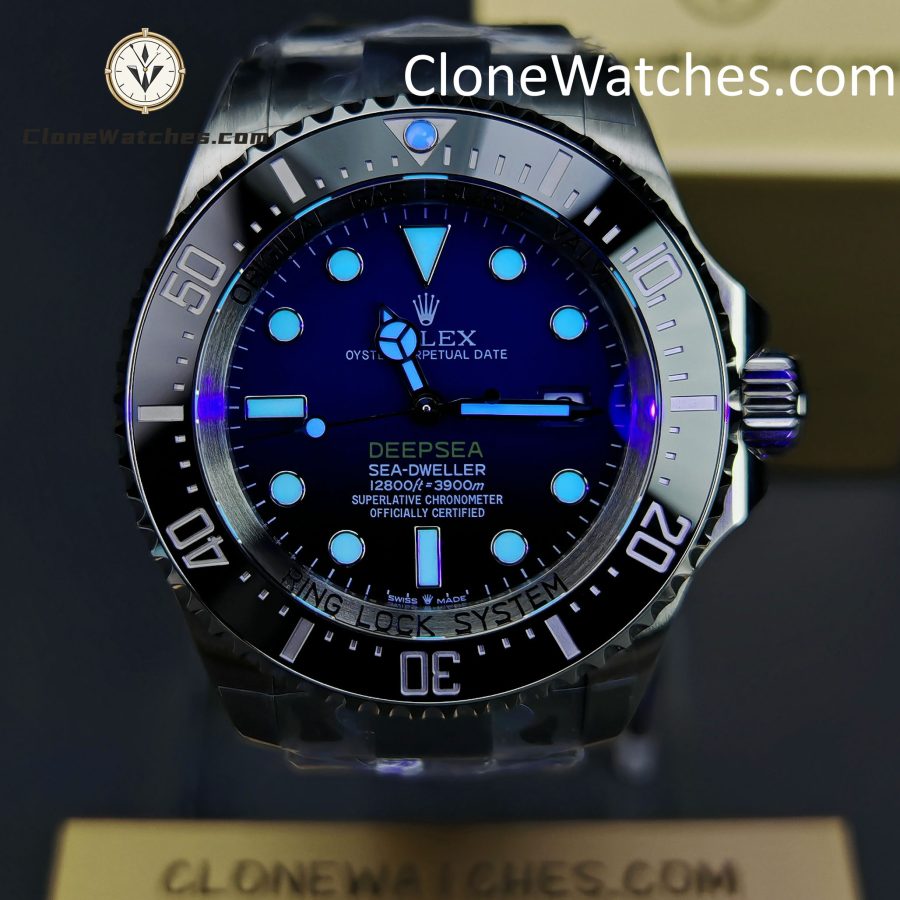 Rolex Super Clone Watches 1:1 Deepsea Sea Dweller Gradient Blue Dial M126660 3235 Movement - Image 2
