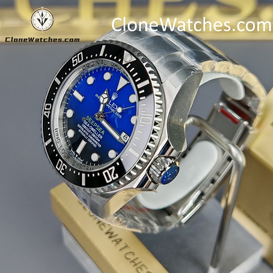 Rolex Super Clone Watches 1:1 Deepsea Sea Dweller Gradient Blue Dial M126660 3235 Movement - Image 3