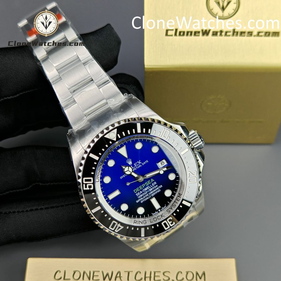 Rolex Super Clone Watches 1:1 Deepsea Sea Dweller Gradient Blue Dial M126660 3235 Movement - Image 5
