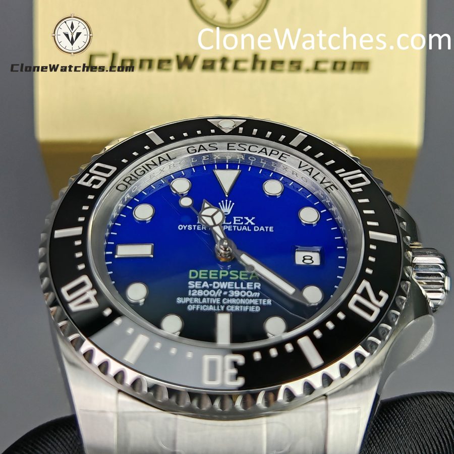 Rolex Super Clone Watches 1:1 Deepsea Sea Dweller Gradient Blue Dial M126660 3235 Movement - Image 14