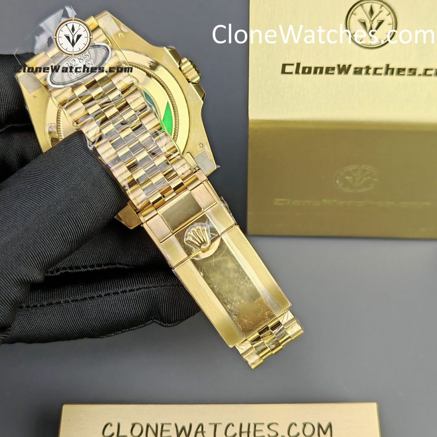 Rolex Super Clone Watches 1:1 GMT Master II 18k Gold m126718grnr Jubilee 3285 Movement - Image 7