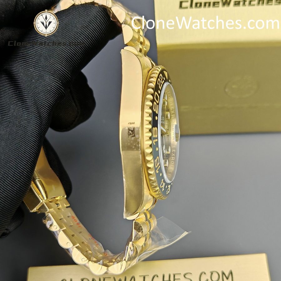 Rolex Super Clone Watches 1:1 GMT Master II 18k Gold m126718grnr Jubilee 3285 Movement - Image 9