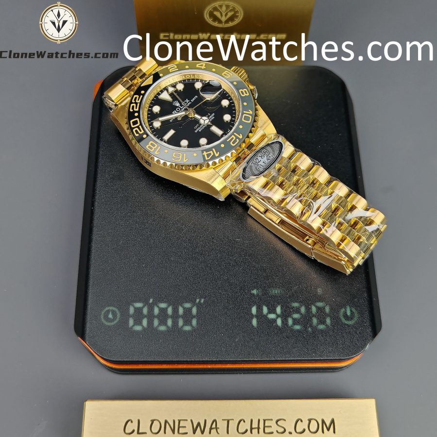 Rolex Super Clone Watches 1:1 GMT Master II 18k Gold m126718grnr Jubilee 3285 Movement - Image 17