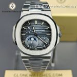 Patek Philippe Super Clone Watches 1:1 Nautilus Moon Phase 5712 Tiffany & Co Blue Dial New Clasp