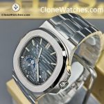 Patek Philippe Super Clone Watches 1:1 Nautilus Moon Phase 5712 Tiffany & Co Blue Dial New Clasp - Image 3