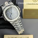 Patek Philippe Super Clone Watches 1:1 Nautilus Moon Phase 5712 Tiffany & Co Blue Dial New Clasp - Image 4