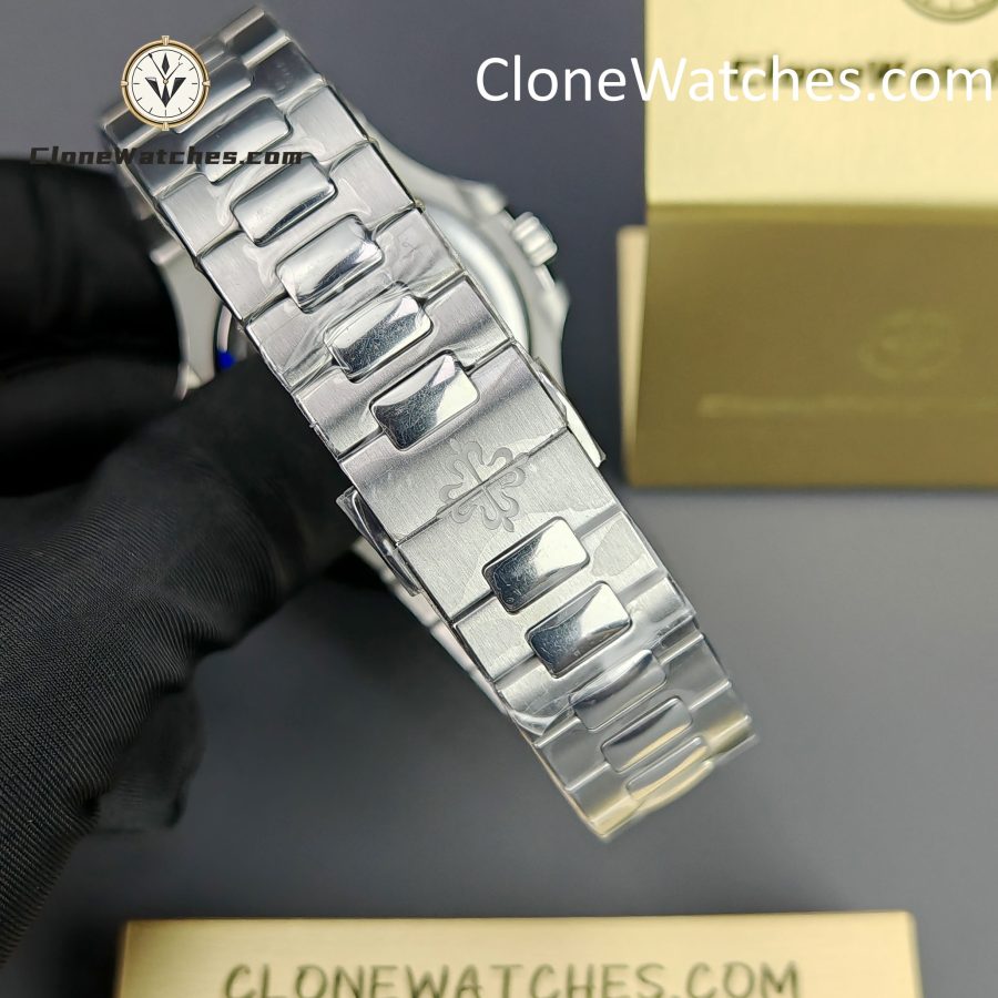 Patek Philippe Super Clone Watches 1:1 Nautilus Moon Phase 5712 Tiffany & Co Blue Dial New Clasp - Image 7