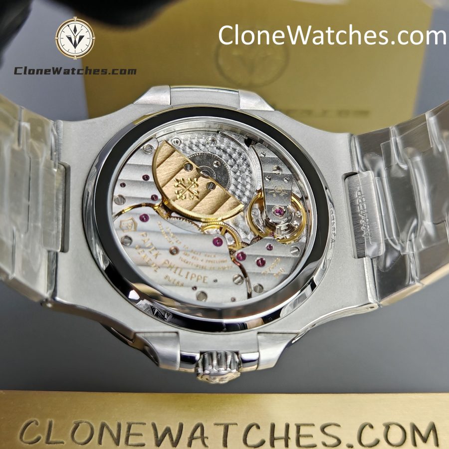 Patek Philippe Super Clone Watches 1:1 Nautilus Moon Phase 5712 Tiffany & Co Blue Dial New Clasp - Image 12