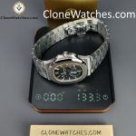 Patek Philippe Super Clone Watches 1:1 Nautilus Moon Phase 5712 Tiffany & Co Blue Dial New Clasp - Image 16