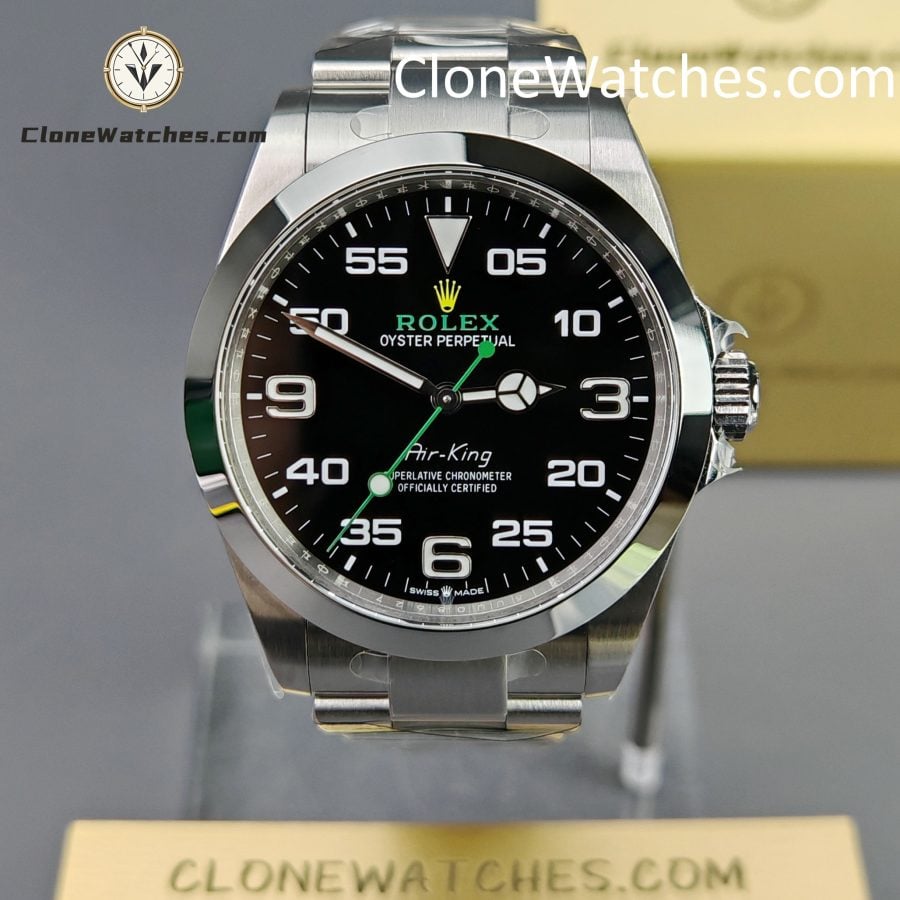 Rolex Super Clone Watches 1:1 Air king Black Dial M126900 3230 Movement