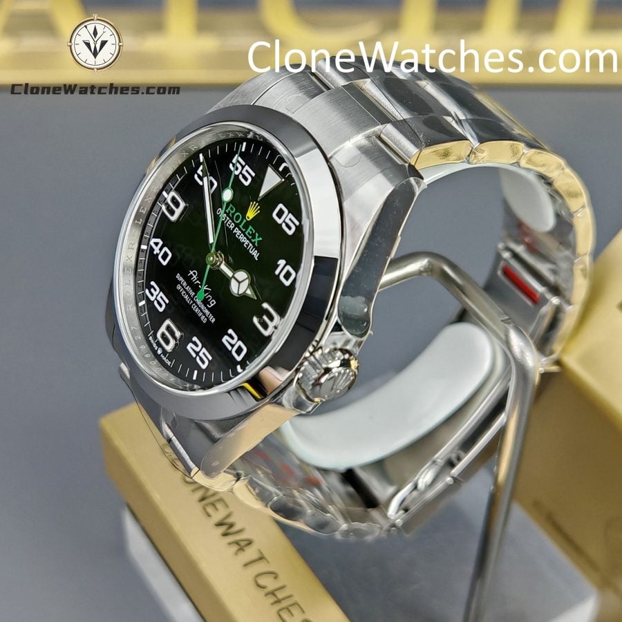 Rolex Super Clone Watches 1:1 Air king Black Dial M126900 3230 Movement - Image 3
