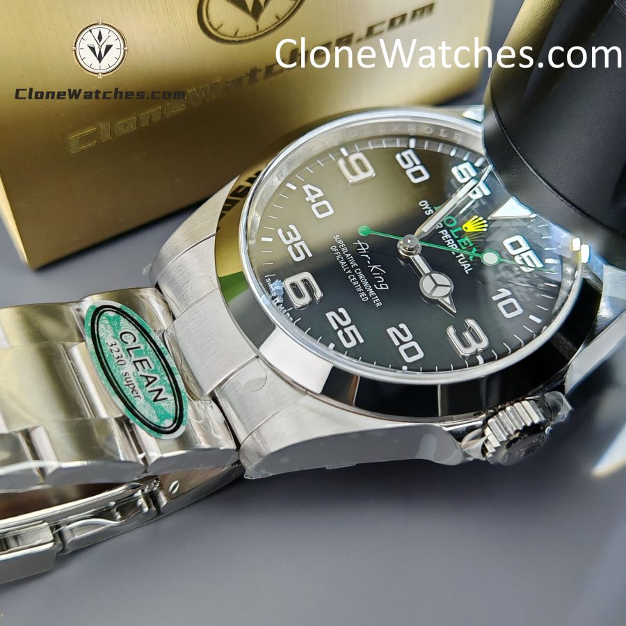 Rolex Super Clone Watches 1:1 Air king Black Dial M126900 3230 Movement - Image 15