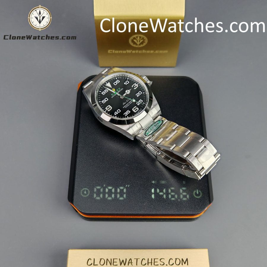 Rolex Super Clone Watches 1:1 Air king Black Dial M126900 3230 Movement - Image 17
