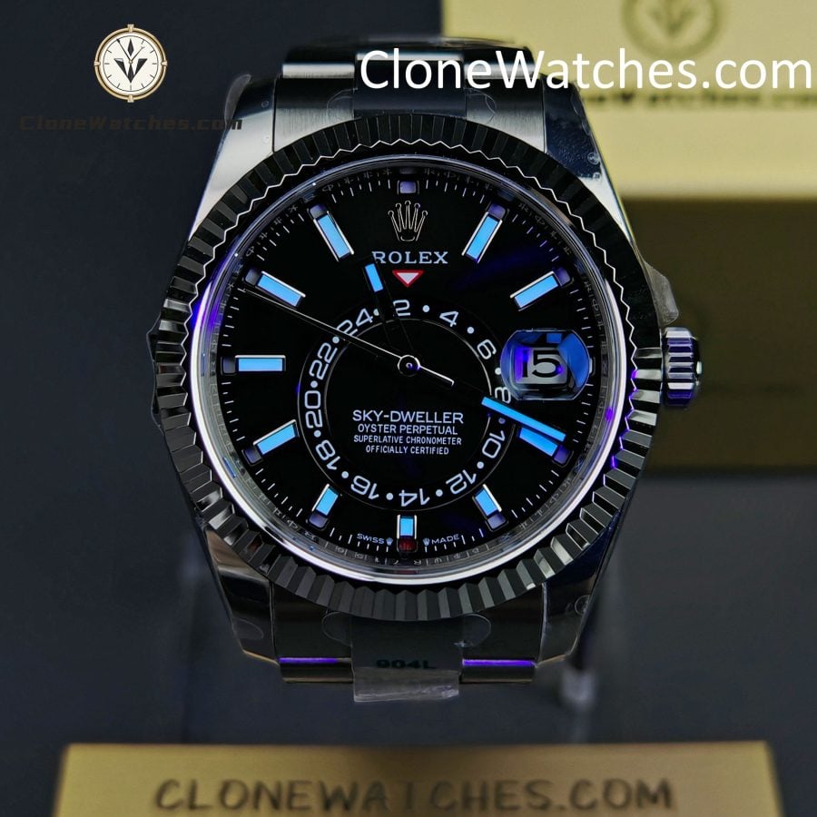Rolex Super Clone Watches 1:1 Sky Dweller Black Dial Oyster M336934 9002 Movement - Image 2