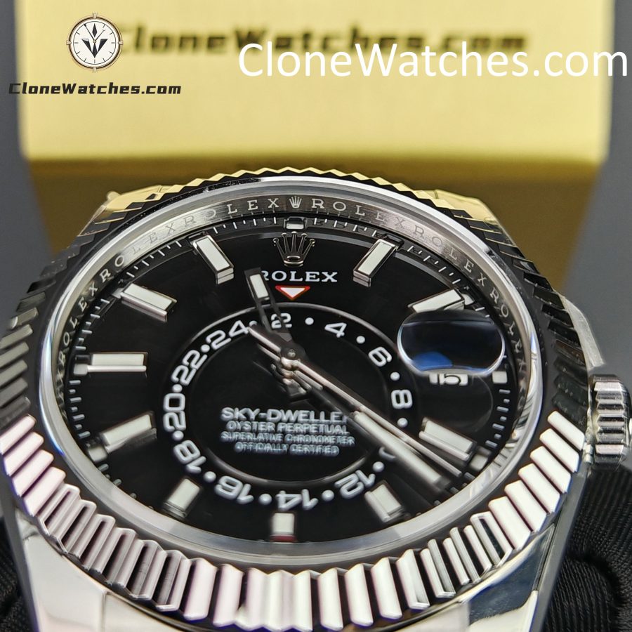 Rolex Super Clone Watches 1:1 Sky Dweller Black Dial Oyster M336934 9002 Movement - Image 13