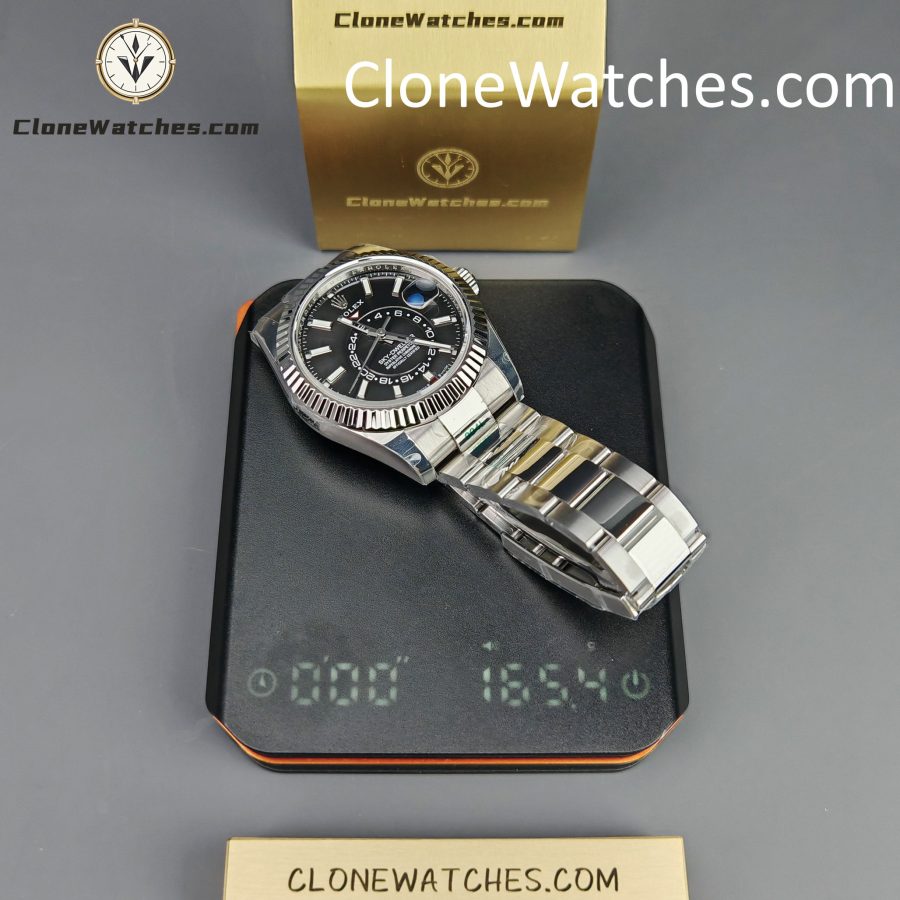 Rolex Super Clone Watches 1:1 Sky Dweller Black Dial Oyster M336934 9002 Movement - Image 16