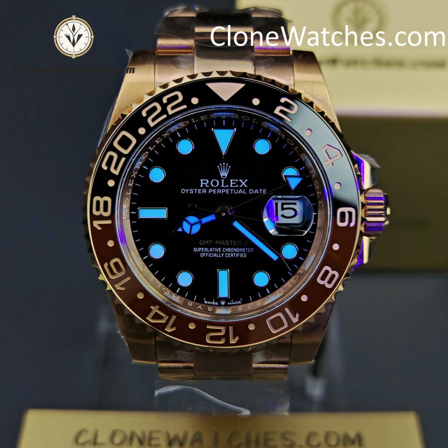 Rolex Super Clone Watches 1:1 Rootbeer GMT Master II M126715chnr Oyster 3285 Movement - Image 2