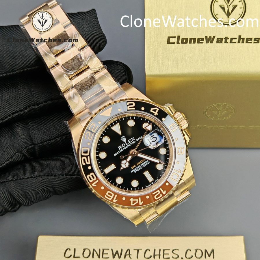 Rolex Super Clone Watches 1:1 Rootbeer GMT Master II M126715chnr Oyster 3285 Movement - Image 4