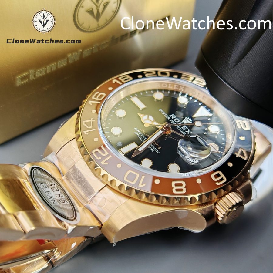 Rolex Super Clone Watches 1:1 Rootbeer GMT Master II M126715chnr Oyster 3285 Movement - Image 15